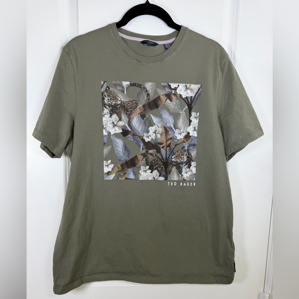 Ted Baker Khaki Jungle Print Tee